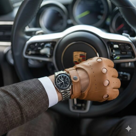 TELLARO Leather Driver Gloves – Brown - Picture 4 of 5